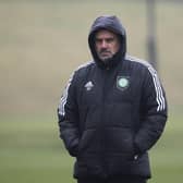 Celtic manager Ange Postecoglou during Celtic training on Friday ahead of the Scottish Cup semi-final against Rangers.  (Photo by Craig Foy / SNS Group)
