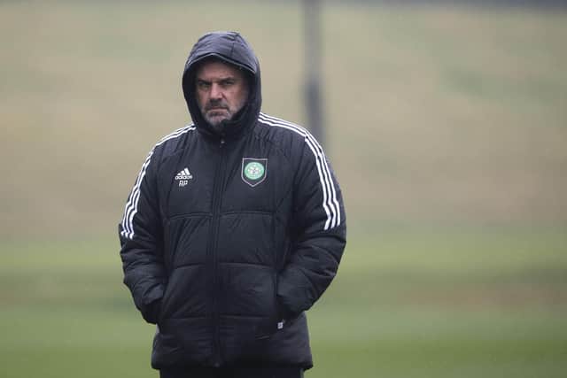 Celtic manager Ange Postecoglou during Celtic training on Friday ahead of the Scottish Cup semi-final against Rangers.  (Photo by Craig Foy / SNS Group)