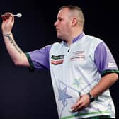 Ryan Murray en route to victory over Lourence Ilagan at the William Hill World Darts Championship at Alexandra Palace.