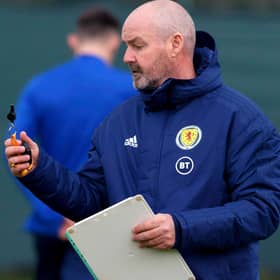Scotland manager Steve Clarke during Scotland training at Oriam on the eve of the Euro 2020 play-off final against Serbia (Photo by Alan Harvey / SNS Group)