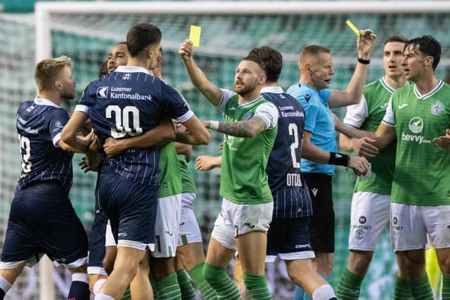 Hibs take a two-goal advantage to the Swissporarena for their match against FC Luzern.