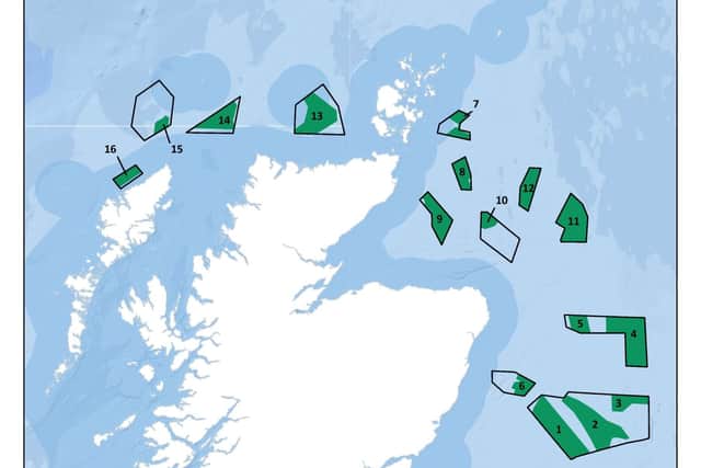 The Scotwind licensing round saw a number of permissions being grated for offshore windfarm developments around the north of Scotland.
