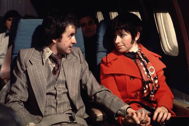 Brigit Forsyth as Thelma and Rodney Bewes as Bob in Whatever Happened to the Likely Lads? (Picture: BBC)
