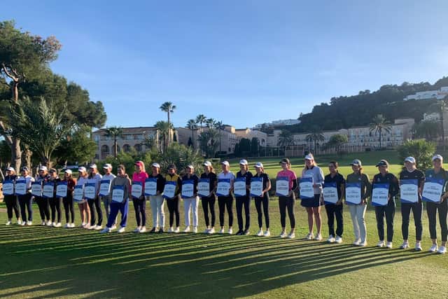 The 'Class of 2022' celebrate their card success in the LET Qualifying School Final at La Manga.