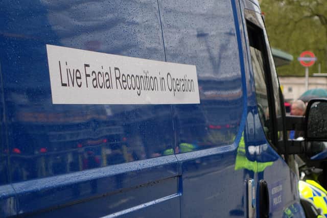 A van being used by the metropolitan police as part of their Facial Recognition operation. Photo by WILL EDWARDS/AFP via Getty Images