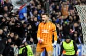 Will Rangers goalkeeper Jack Butland be left out of the starting XI against Athletic  Bilbao? (Photo by Steve Welsh/PA Wire)