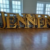 A picture of the letters after they were removed from the Jenners building on Thursday.