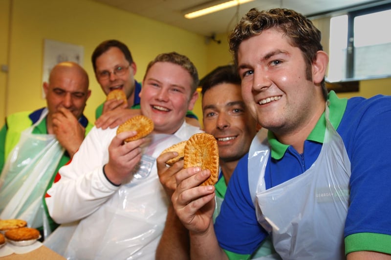 This pie eating contest looked like it was great fun at Asda in Grangetown in 2003. Who do you recognise in the photo?
