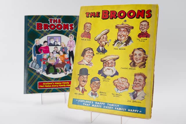 The National Library of Scotland has acquired a copy of the first edition of The Broons annual, which was published in 1939, seen here with the most recent annual. Picture: Sunny Judoo