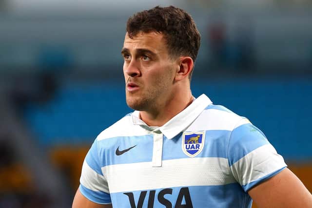 Scotland will be up against Emiliano Boffelli, the Argentina winger/full-back who has been outstanding this season for Edinburgh. (Photo by PATRICK HAMILTON/AFP via Getty Images)