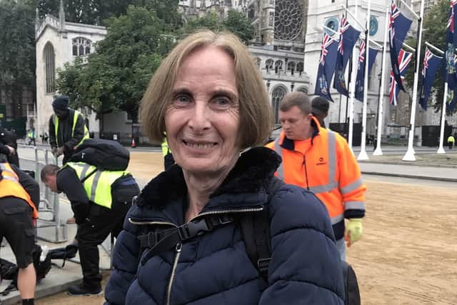 Chrissy Heerey who serves in the Royal Air Force and is from High Wycombe was the last person to view Queen Elizabeth II lying in state ahead of her funeral. Picture: Andrew Quinn/PA Wire