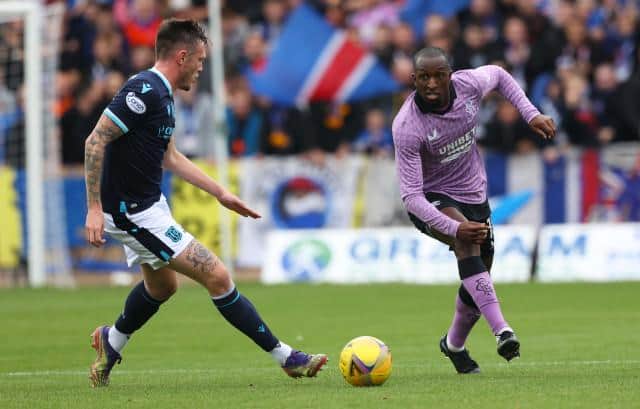 Rangers Glen Kamara in action with Dundee's Jordan McGhee when the sides met in September. (Photo by Craig Williamson / SNS Group)