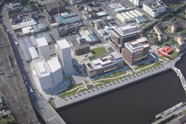 A masterplan view of the Barclays development which brings together thousands of jobs in Glasgow.