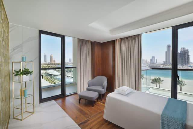 An airy suite at the Hilton Dubai