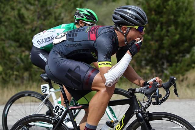 Robin Carpenter of United States has been leading the early stages of the Tour of Britain. (Photo by Doug Pensinger/Getty Images)