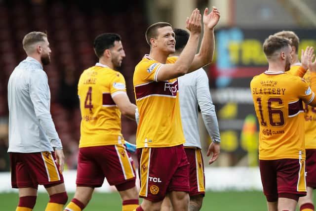 Motherwell's Sondre Solholm Johansen at full time after a victorious debut against Aberdeen at Fir Park (Photo by Craig Foy / SNS Group)