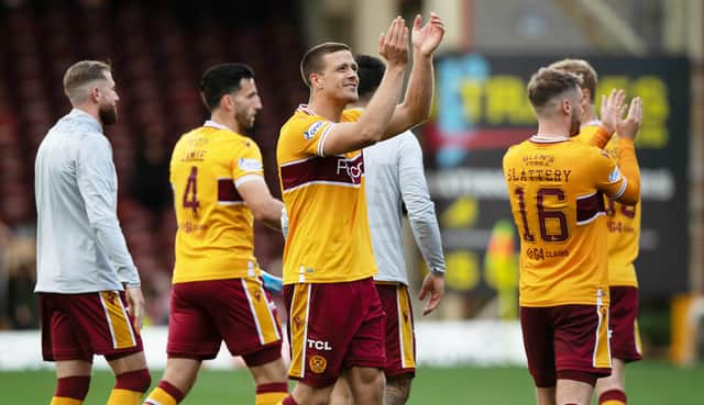 Motherwell's Sondre Solholm Johansen at full time after a victorious debut against Aberdeen at Fir Park (Photo by Craig Foy / SNS Group)