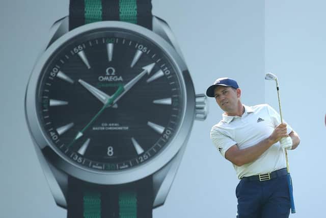 Sergio Garcia plays in the pro am ahead of the Omega Dubai Desert Classic at Emirates Golf Club. Picture: Warren Little/Getty Images.