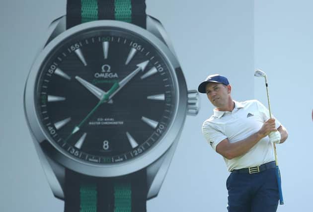 Sergio Garcia plays in the pro am ahead of the Omega Dubai Desert Classic at Emirates Golf Club. Picture: Warren Little/Getty Images.