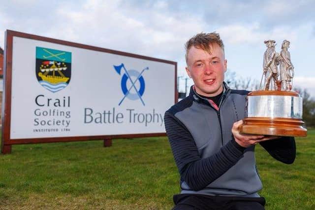 Jack McDonald is hoping to use his nine-shot success in the Battle Trophy at Crail Golfing Society to secure a first Scotland cap this year. Picture: Kenny Smith.