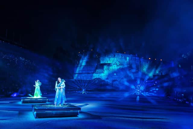 The Highland Divas perform on the esplanade of Edinburgh Castle at this year's Royal Edinburgh Military Tattoo. Picture: Jane Barlow/PA Wire