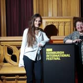 Edinburgh International Festival director Nicola Benedetti was interviewed by The Scotsman critic and commentator Joyce McMillan at The Hub. Picture: Scott Louden