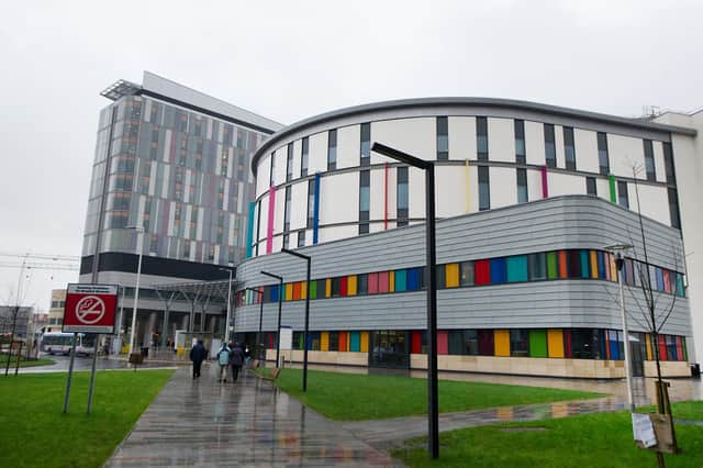 The Queen Elizabeth University Hospital and Royal Hospital For Children (in foreground). Picture: John Devlin
