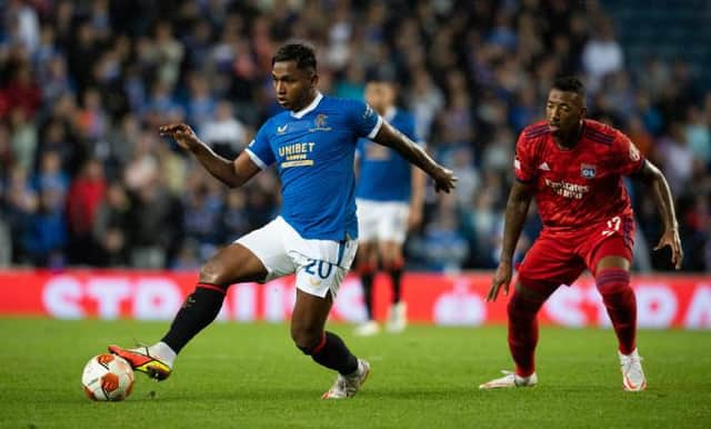 Alfredo Morelos, pictured during Rangers' 2-0 defeat at home to Lyon last month, is the Ibrox club's all-time leading scorer in European competition. (Photo by Craig Foy / SNS Group)