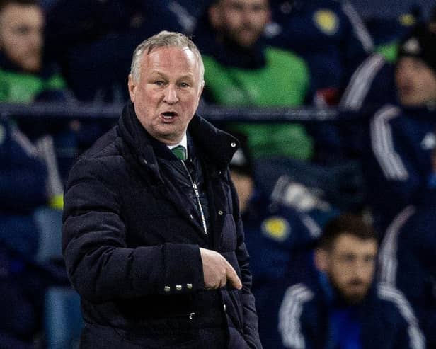 Northern Ireland manager Michael O'Neill during the friendly win over Scotland at Hampden. (Photo by Ross Parker / SNS Group)