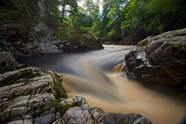 The River Findhorn stretches for around 62 miles from where it rises in the Coignafearn Forest to where it flows into the Moray Firth. The river is one of the best in the country for for white water kayaking.