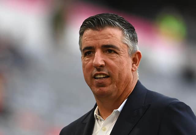 Former Bayern Munich striker Roy Makaay is set to join Giovanni van Bronckhorst's coaching staff at Rangers. (Photo by CHRISTOF STACHE/AFP via Getty Images)