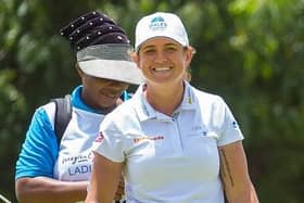 Michele Thomson was feellng much happier about her game after a promising start in the Women's NSW Open. Picture: Tristan Jones/LET