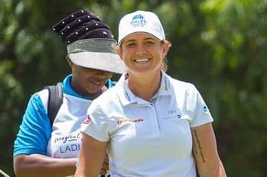 Michele Thomson was feellng much happier about her game after a promising start in the Women's NSW Open. Picture: Tristan Jones/LET