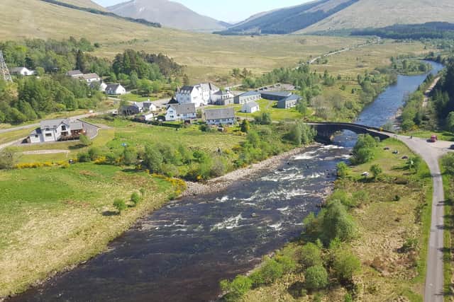 The Bridge of Orchy Hotel is a popular stop for walkers.