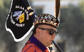 A Scotland fan plays the bagpipes before a UEFA Euro 2024 qualifier against Spain at the Estadio De La Cartuja, Seville, on October 12, 2023. (Photo by Craig Foy / SNS Group)