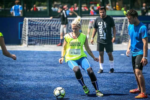Street Soccer Scotland is a social enterprise and charity which uses the power of football to create positive change, by providing purpose, opportunity and connection for adults and young people experiencing social exclusion.