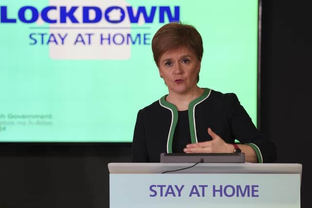 Nicola Sturgeon urged voters to 'send me back to my desk' to take 'vital decisions... about our next steps out of Covid restrictions'  by supporting the SNP (Picture: Scottish government)