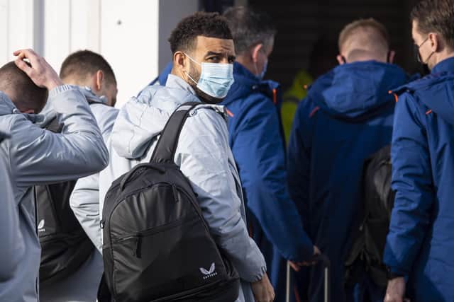 Rangers' Connor Goldson prepares to fly out to Dortmund. (Photo by Ross MacDonald / SNS Group)