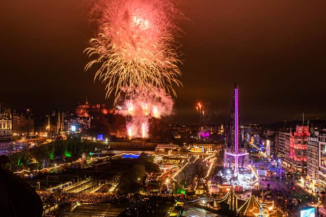 Footage from Edinburgh's Hogmanay fireworks display is normally seen by millions of people around the world.