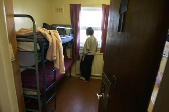 A female prisoner in a cell at Cornton Vale prison. Picture: PA