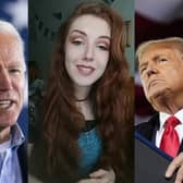Joe Biden, Miss Punny Pennie and Donald Trump picture: supplied