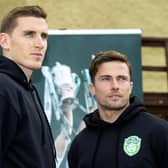 Paul Hanlon, left, and Lewis Stevenson have played more than 1100 games combined for the Easter Road club.