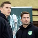 Paul Hanlon, left, and Lewis Stevenson have played more than 1100 games combined for the Easter Road club.