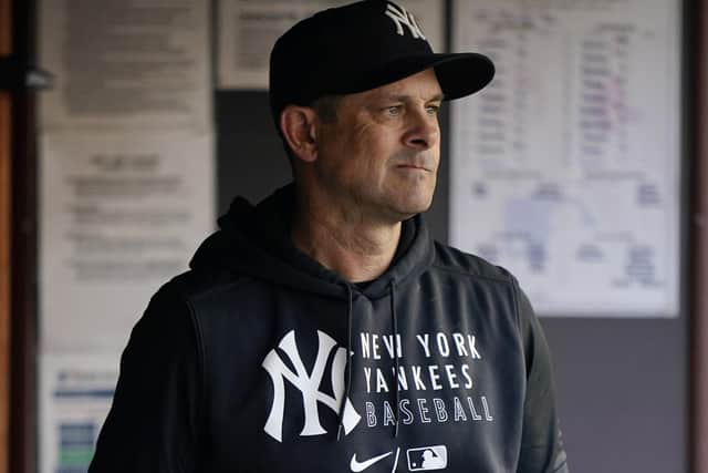 New York Yankees manager Aaron Boone has been a target of the fans' ire. Picture: Kathy Willens/AP