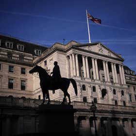 The Bank of England in the City of London.