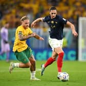 Jason Cummings featured for Australia against France at the World Cup. (Photo by Clive Mason/Getty Images)