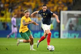 Jason Cummings featured for Australia against France at the World Cup. (Photo by Clive Mason/Getty Images)