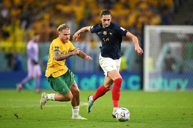 Jason Cummings featured for Australia against France at the World Cup. (Photo by Clive Mason/Getty Images)