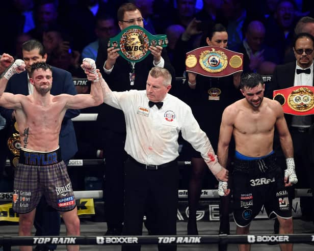 Josh Taylor was awarded victory on points when he took on Jack Catterall two years ago in Glasgow.