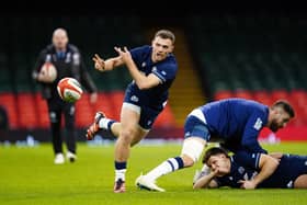 Scotland scrum-half Ben White during the team run at the Principality Stadium in Cardiff on the eve of the Guinness Six Nations opener against Wales. (Picture: David Davies/PA Wire)